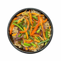 Wok рис с овощами в соусе терияке